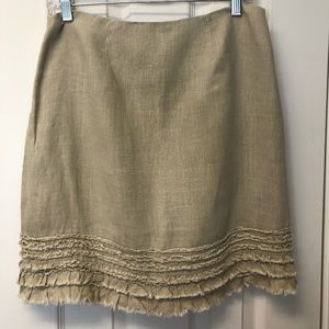 Tommy Bahama Ruffled Linen Skirt Size 4